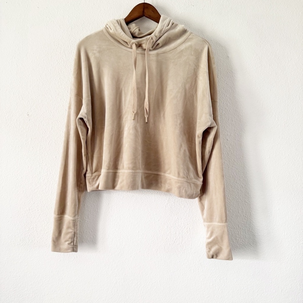 Aerie OFFLINE Velour Oversized Hoodie Lounge Cozy Soft Girl Medium - Picture 2 of 14